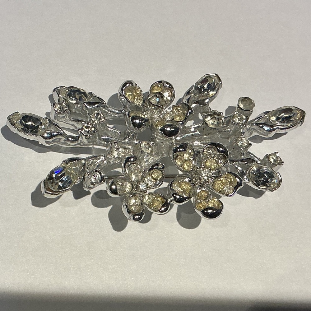 Multi-stone Brooch, 3” wide